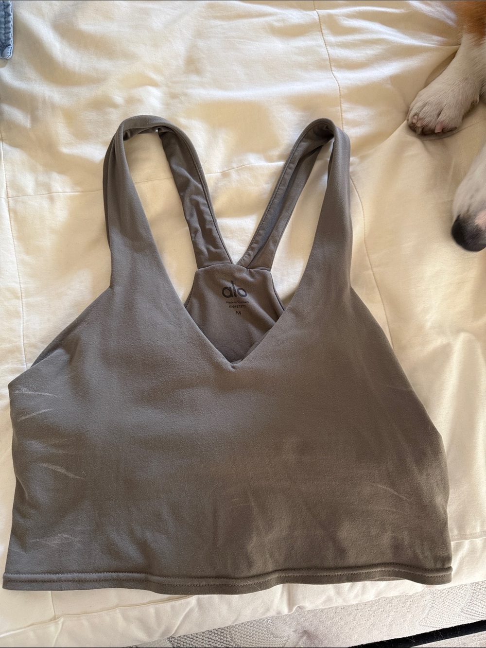 Alo V-Neck Racerback Sports Bra Top